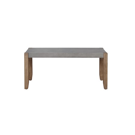 Alaterre Furniture Newport 40"L Faux Concrete Bench ANNP0371
